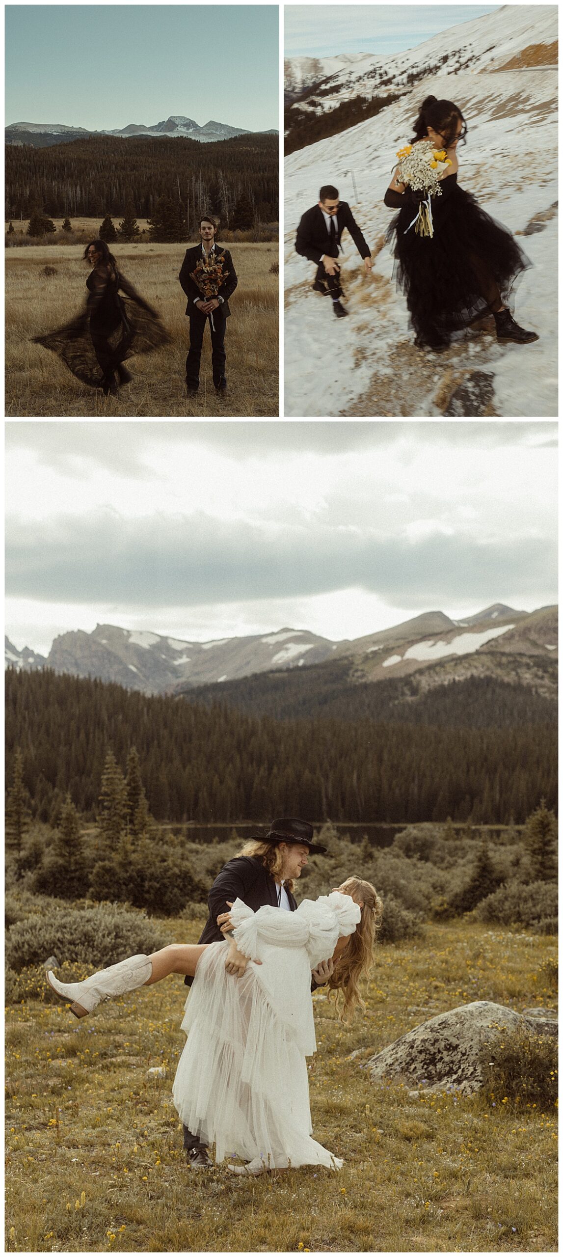 A special moment for your elopement can be sharing a first dance, like this couple in the mountains.