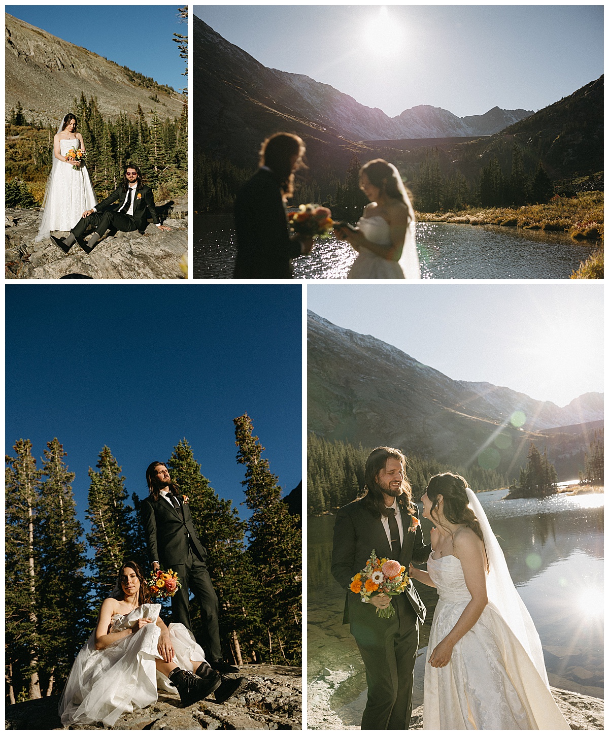 Mountain elopement scenery in Keystone Colorado with alpine landscape