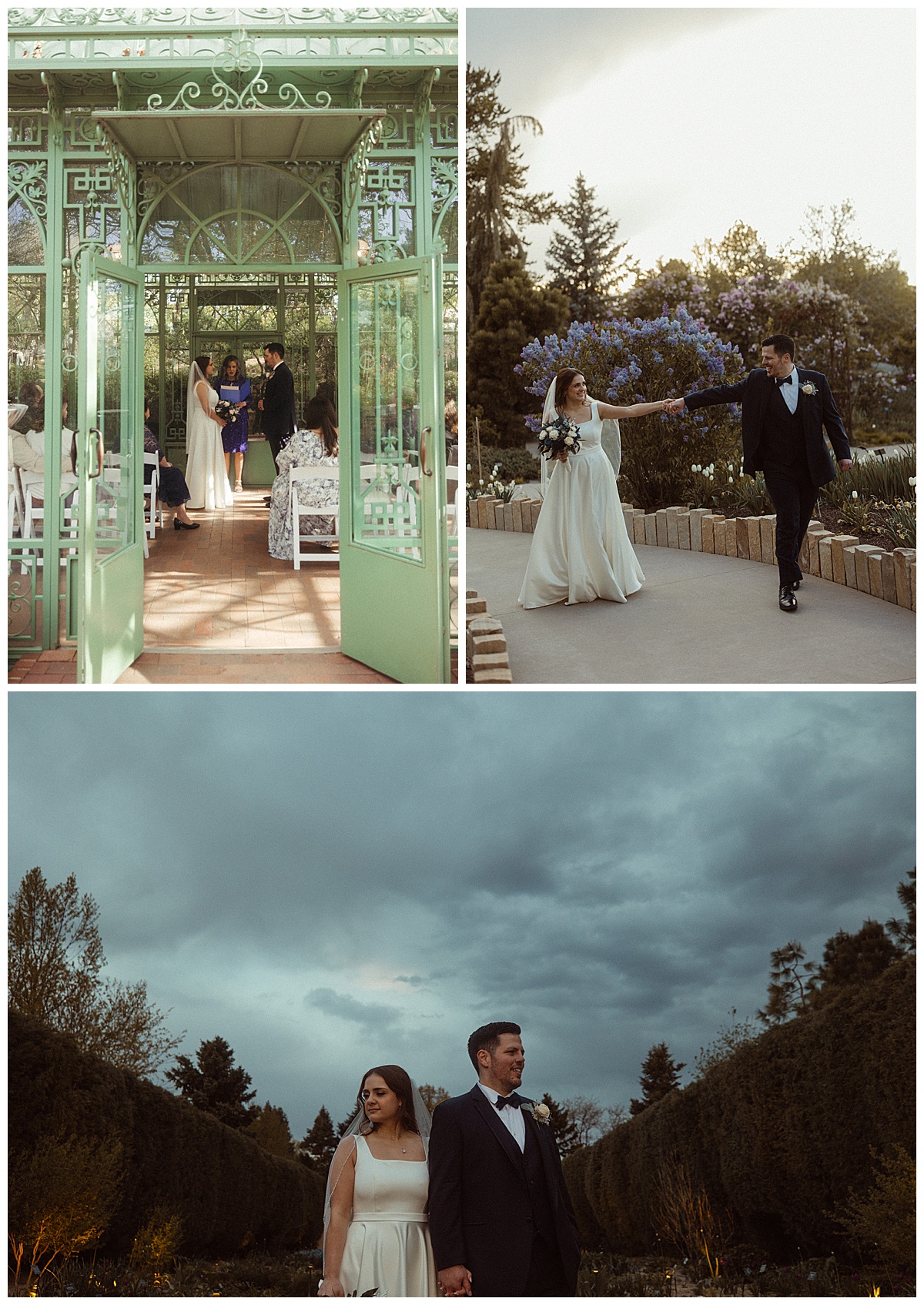 This couple got married at Denver Botanic Gardens, a non-traditional wedding venue near Denver.