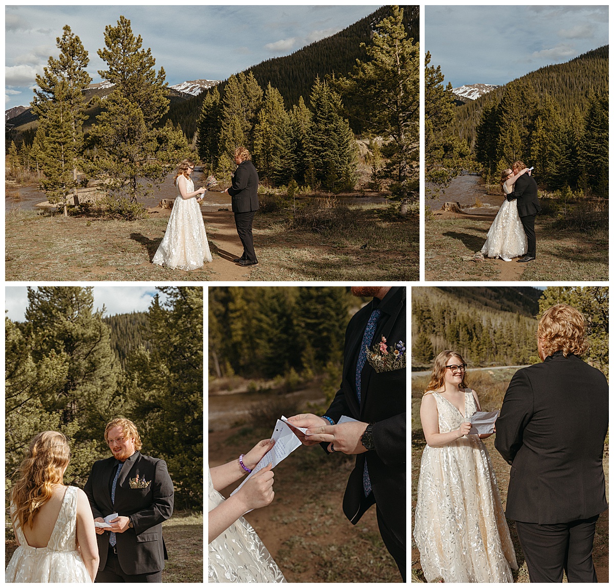 This couple had a simple elopement in Colorado in Blue River.