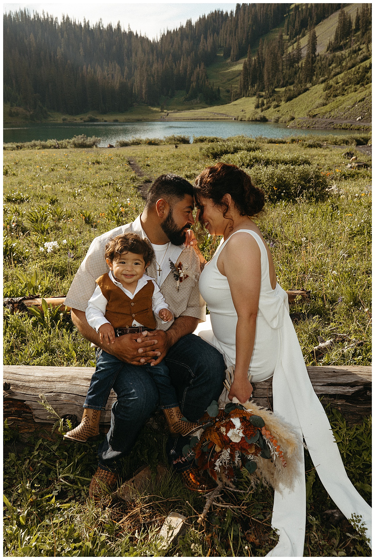 A couple eloping in Crested Butte brought their young son with them.