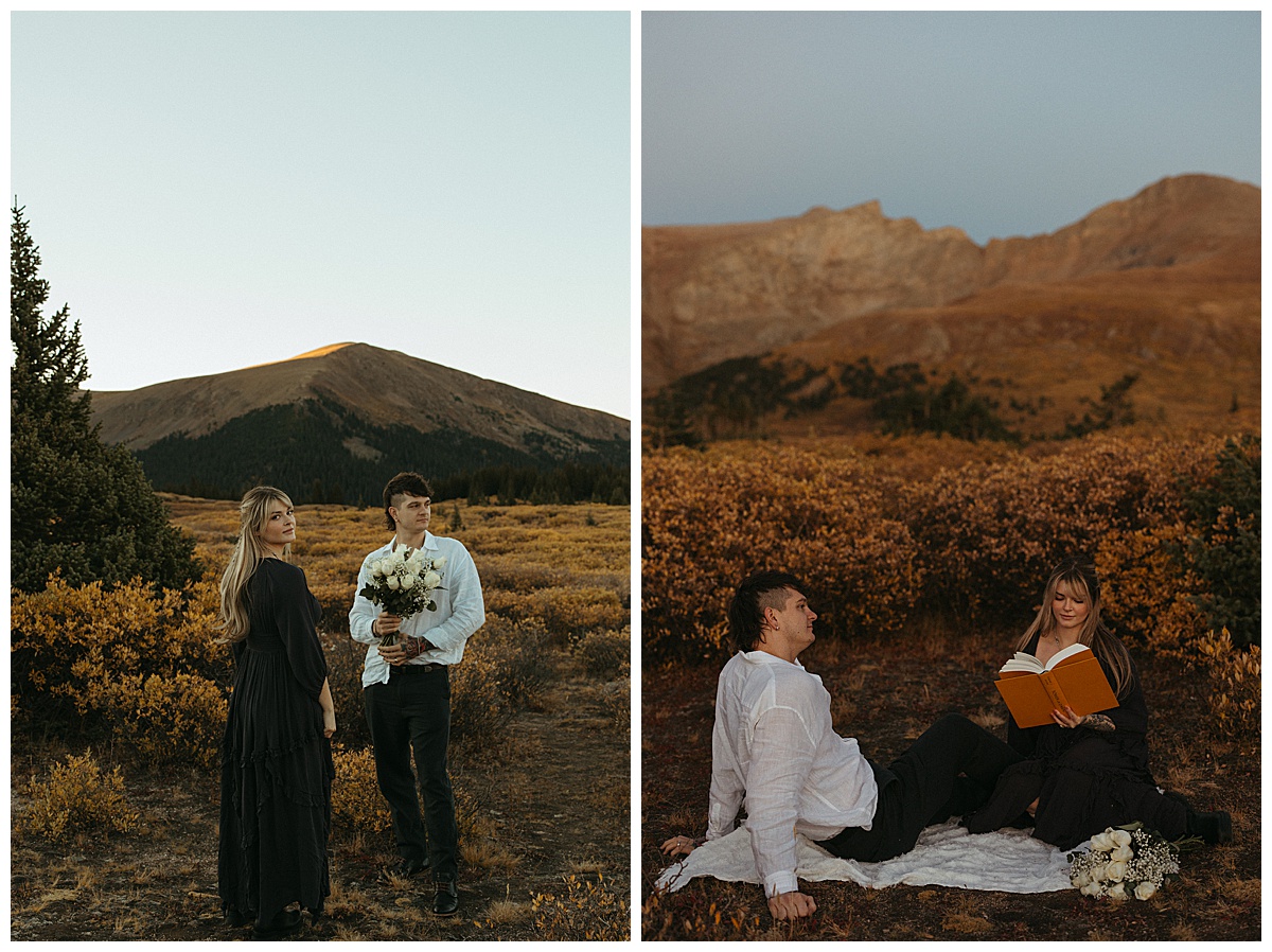 Guanella Pass is one of the best places to elope in Colorado, especially in the fall like this couple chose to do.