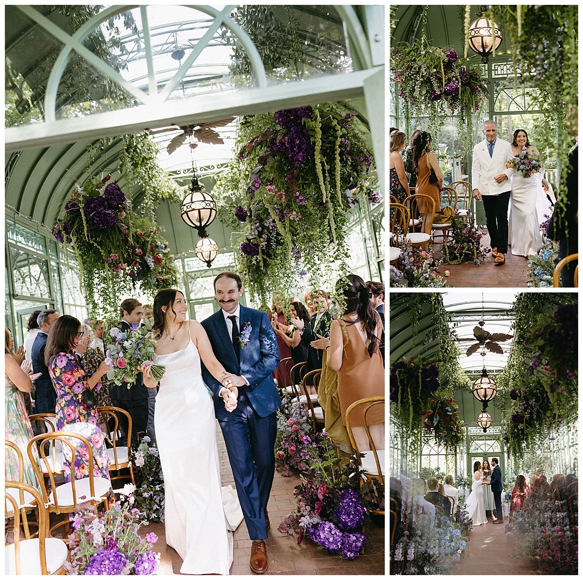 This floral-filled ceremony was beautiful for this couple getting married at Denver Botanic Gardens.