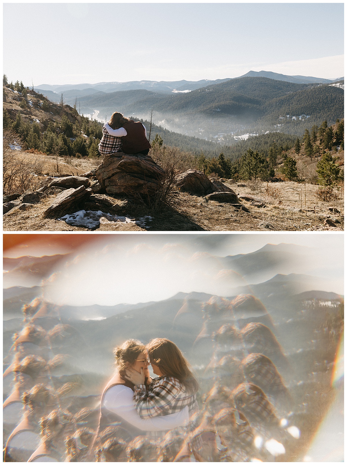 These LGBTQ+ Engagement Photos in Colorado were on top of a mountain.