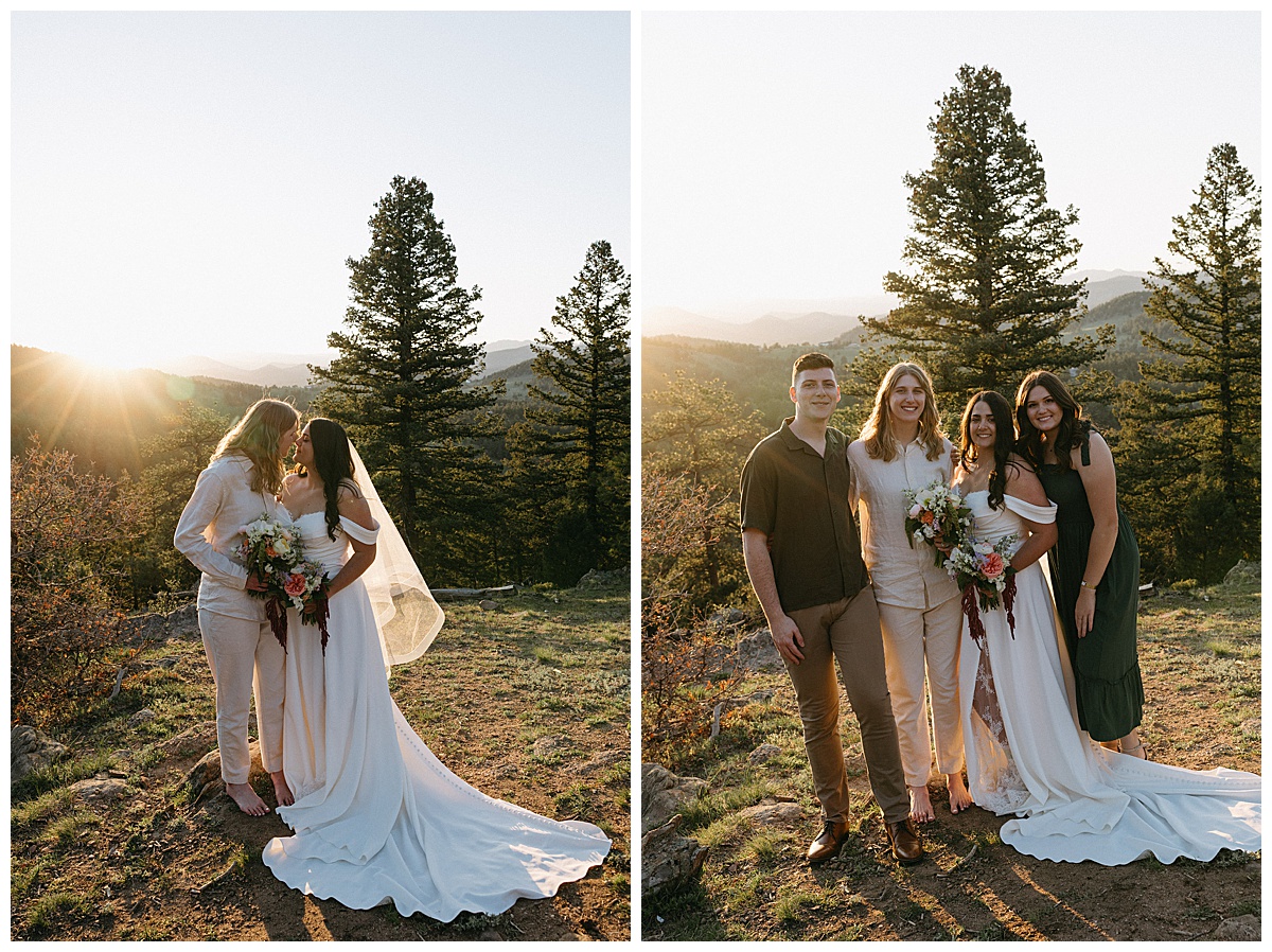 The couple brought their siblings to witness their intimate elopement experience in Colorado.