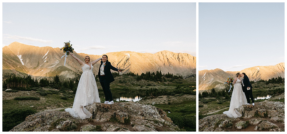 Loveland Pass is a beautiful spot for a sapphic mountain elopement.