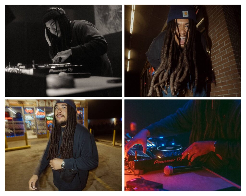 Denver DJ getting their branding photos done before a show