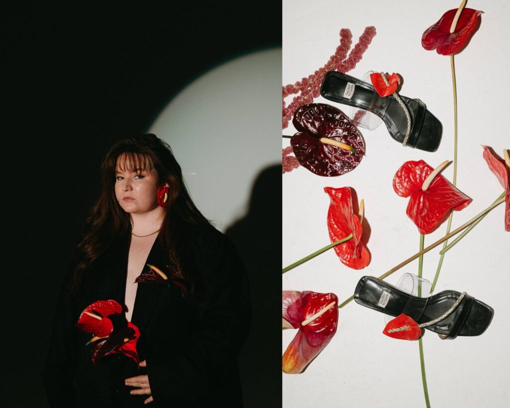 Denver Florist posting with her bouquet