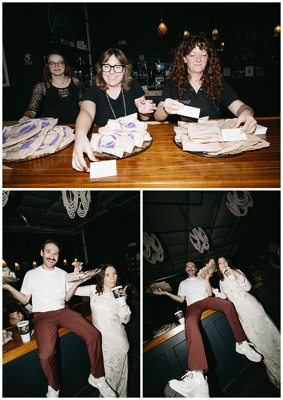 Drake and Sarah enjoying late-night Taco Bell after their Town Hall Collaborative reception in Denver.