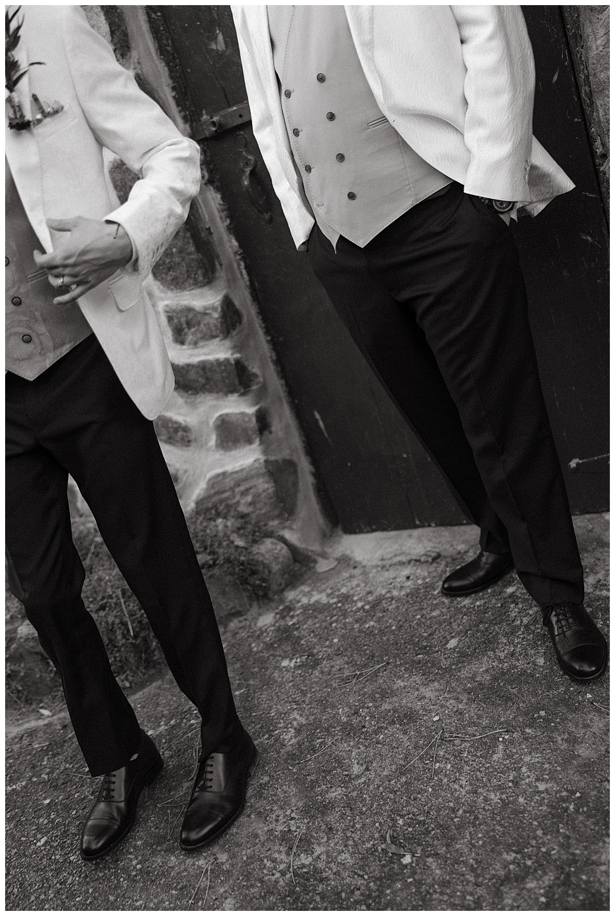 Romantic portraits of a couple at their Dunafon Castle wedding in Colorado